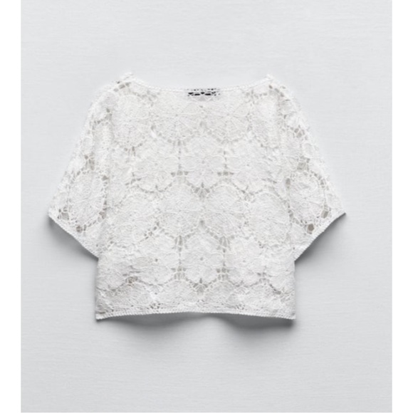 ZARA ~ KNIT CROCHET ТОР (NWT) - Picture 7 of 10